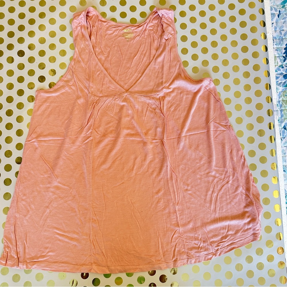Mossimo Supply Co. Orange Pink Asymmetrical Tank Top